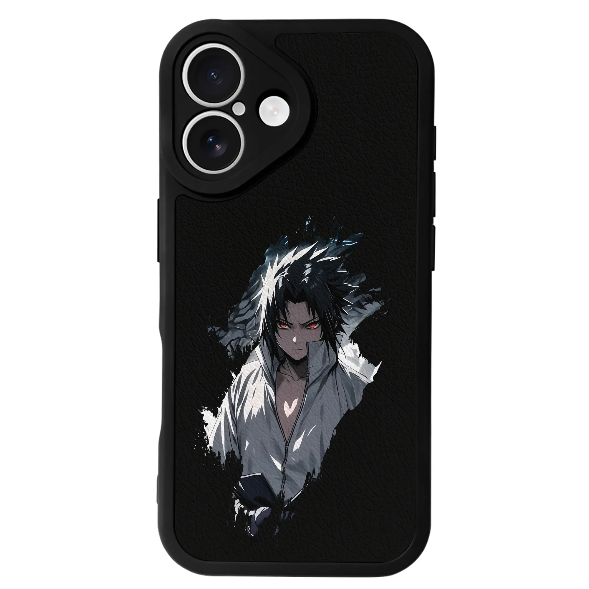 ナルト グッズ うちは サスケ - IPhone 16シリーズ対応 ・ シリコンスマホケース ・ レザー調 ・ 高精度フィット ・ 耐衝撃 ・ ワイヤレス充電対応 ・ 精密カット